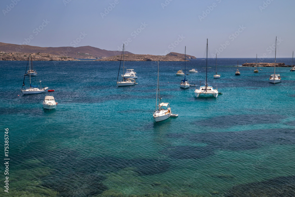 Obraz premium Yachts at anchor