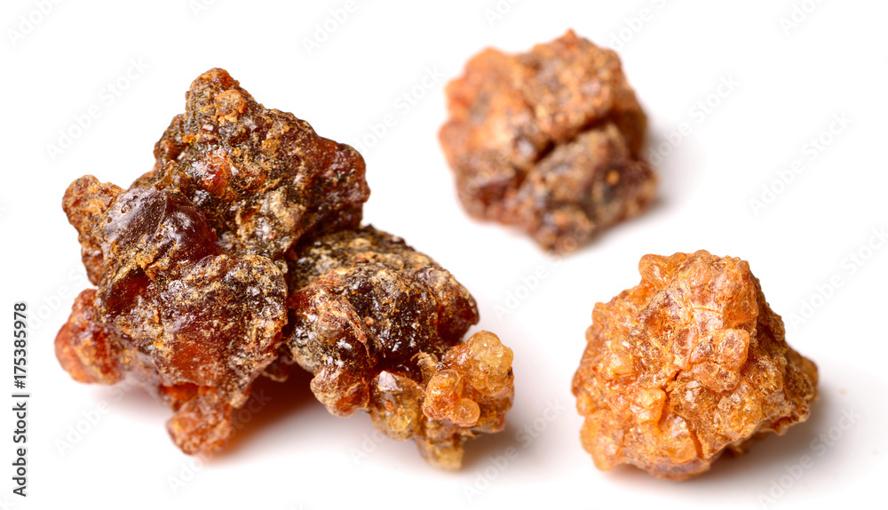 brown Myrrh isolated on white brown Myrrh isolated on white