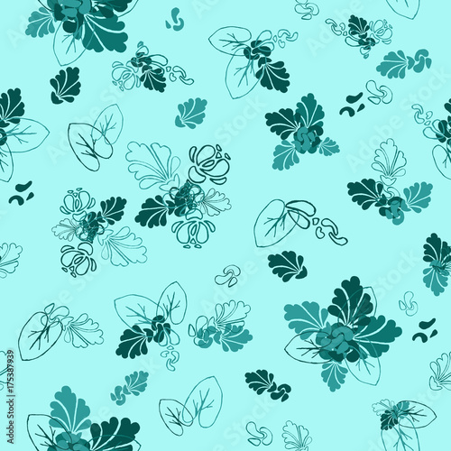 Eps10  background design. Seamless floral texture.
