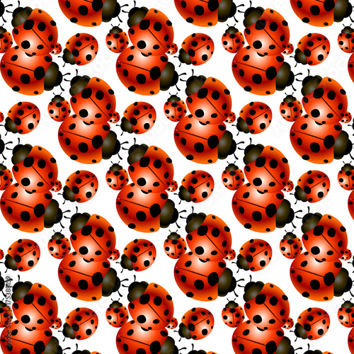 Pattern of a family of ladybugs