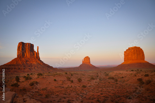 East and West Mitten Buttes in Monument Valley