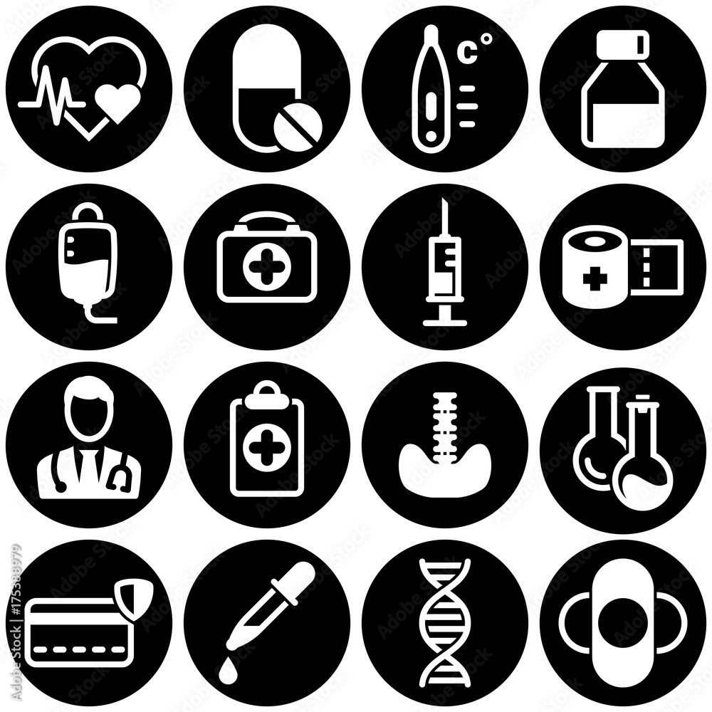 Set of simple icons on a theme Medical instruments, health care, vector, design, collection, flat, sign, symbol,element, object, illustration. White background Set of simple icons on a theme Medical instruments, health care, vector, design, collection, flat, sign, symbol,element, object, illustration. White background