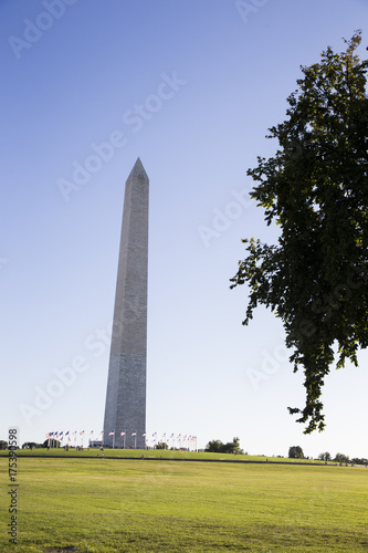 Washington Monument in the afternoon in Washington District of Columbia