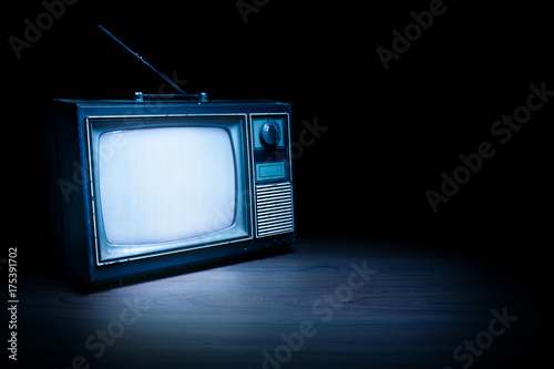 Retro television with white noise / high contrast image