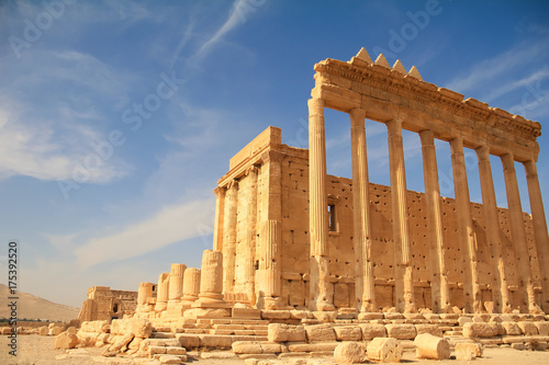 The ruins of the ancient city Palmyra, Syria photo