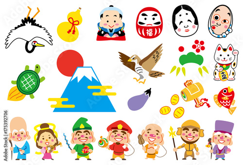 招福　イラストセット