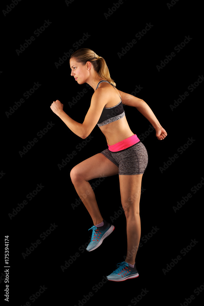 Woman Runner. Fitness Girl Running Woman Runner. Fitness Girl Running