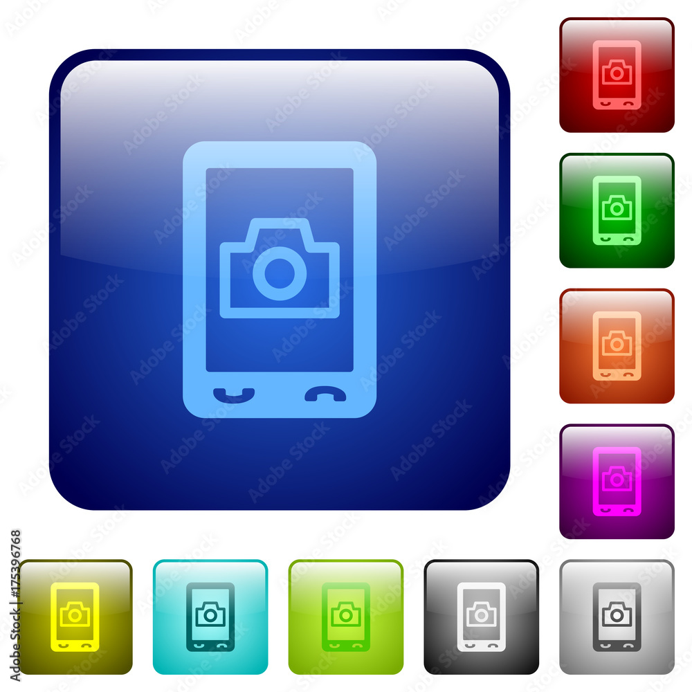 Mobile photography color square buttons Mobile photography color square buttons