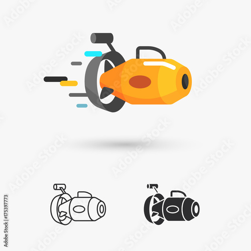 underwater scooter icon