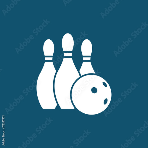 Bowling ball and pins