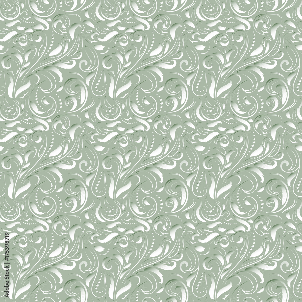 Fototapeta premium Baroque seamless pattern