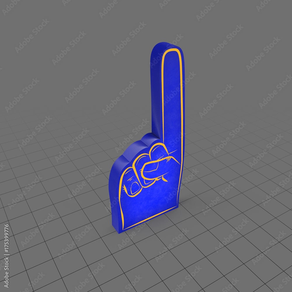 Number one foam finger Stock 3D asset | Adobe Stock