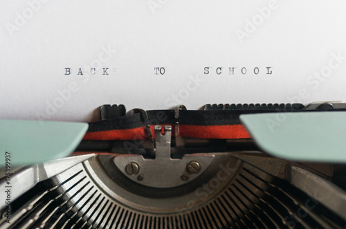 Back to school typewritten photo