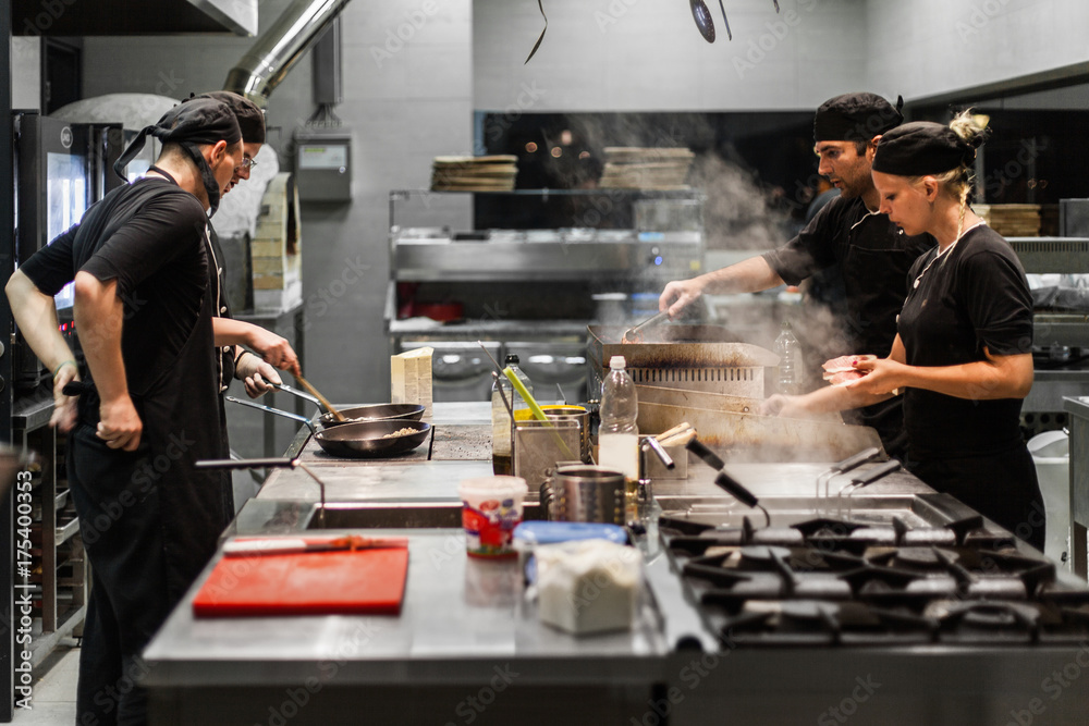 Chefs Working in the Kitchen Chefs Working in the Kitchen