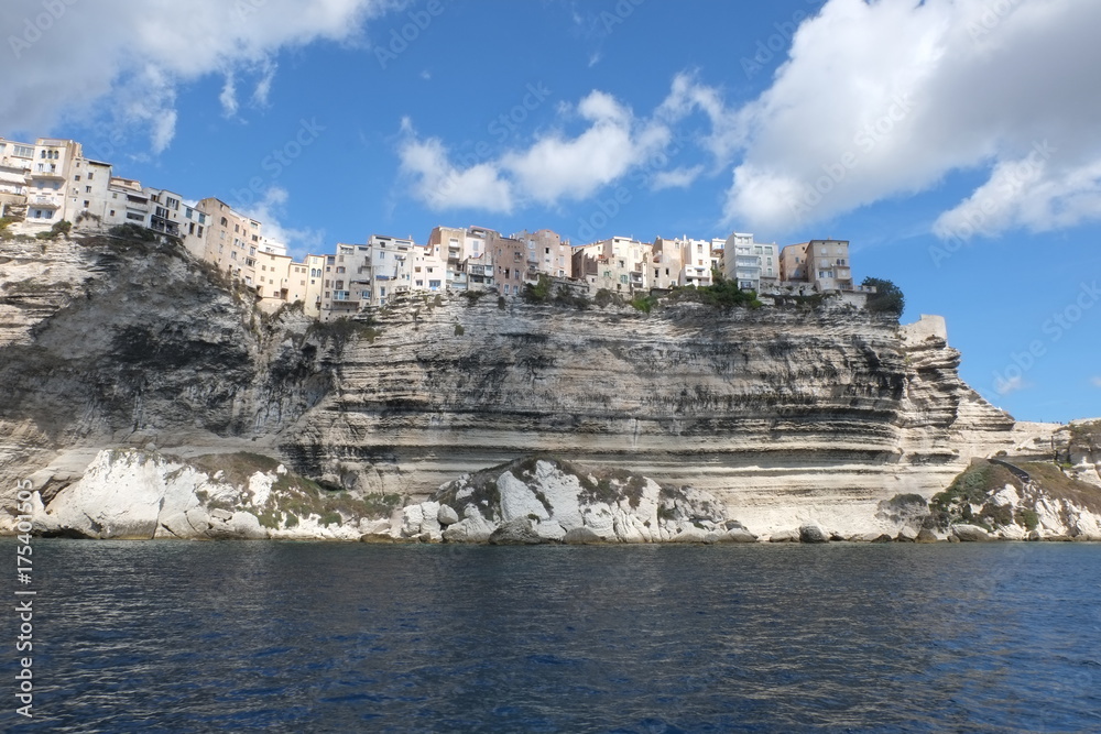 Bonifacio in Corsica from the sea