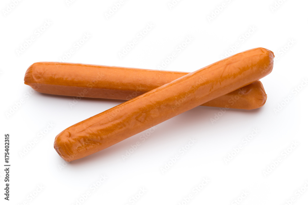 Fresh sausage isolated over white background. Fresh sausage isolated over white background.