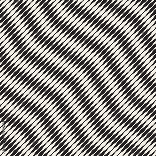 Wavy stripes vector seamless pattern. Retro wavy engraving texture. Geometric zigzag lines design. 