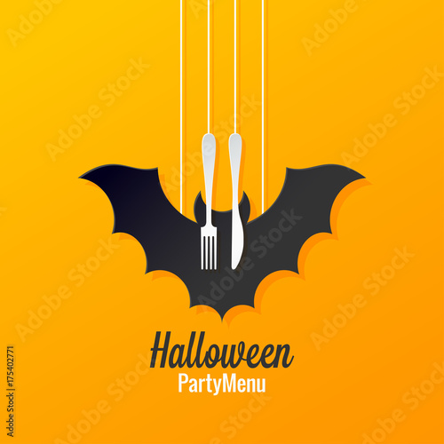 Halloween Menu logo design Background.