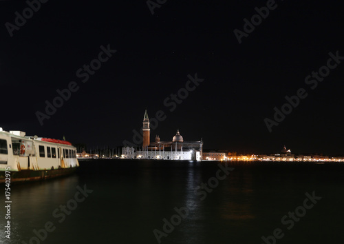 Church of Saint Geroge in the Venetian lagoon by night  © ChiccoDodiFC
