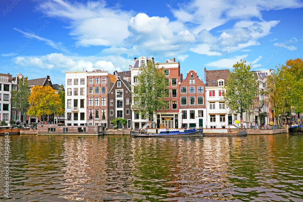 Cityscenic from Amsterdam at the Amstel in the Netherlands