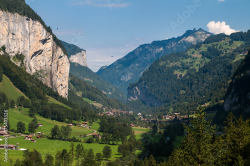 Lauterbrunnen valley in the Swiss Alps