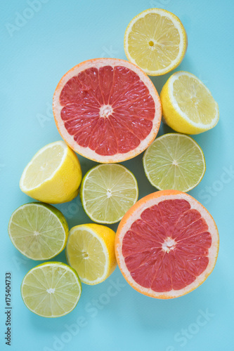 Colorful citrus refreshment photo