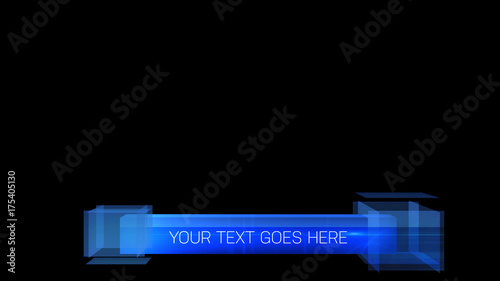 3D Thin Blue Lower Third