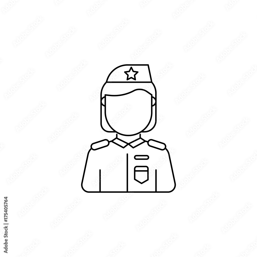 Military woman avatar icon Military woman avatar icon