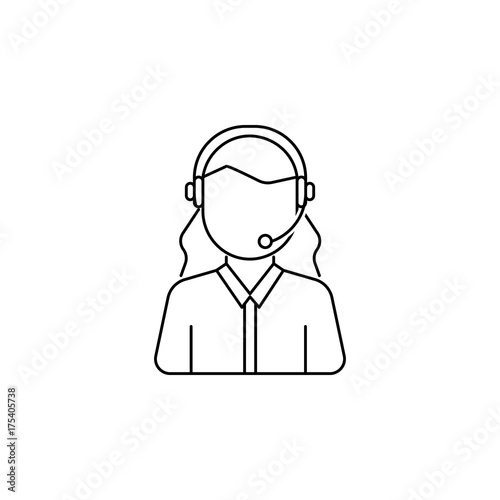 Customer Service woman avatar icon