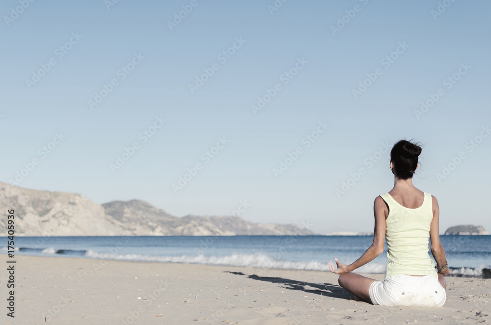 Yoga lady beach