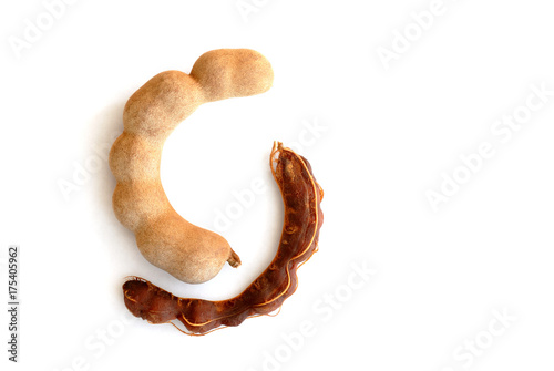 Sweet  tamarind isolated on white background