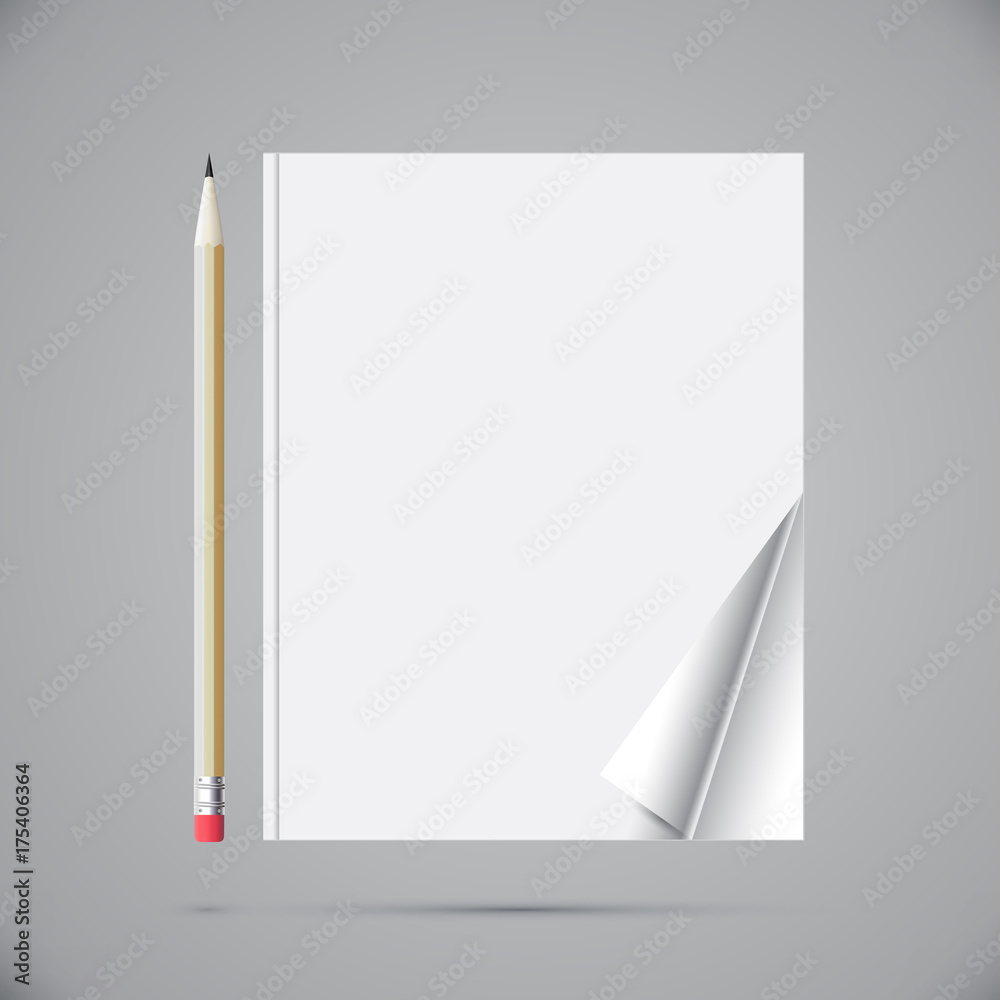 Notebook with a pencil for records Notebook with a pencil for records