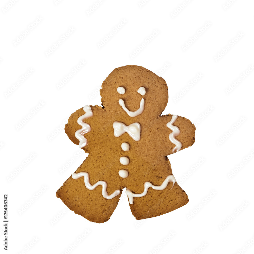 Gingerbread man isolated on white background Gingerbread man isolated on white background