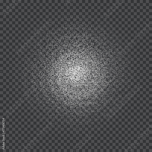 Obraz na plátne plurality of particles emanating from the center of the isolated object on a tra