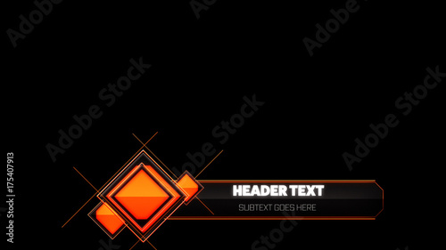 Orange Crosshatch Lower Third