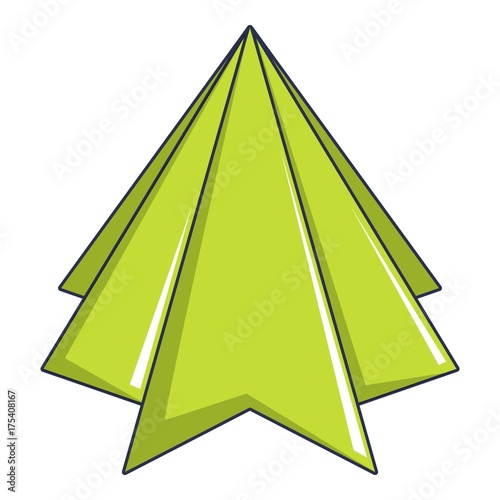 Origami mountain icon, cartoon style photo