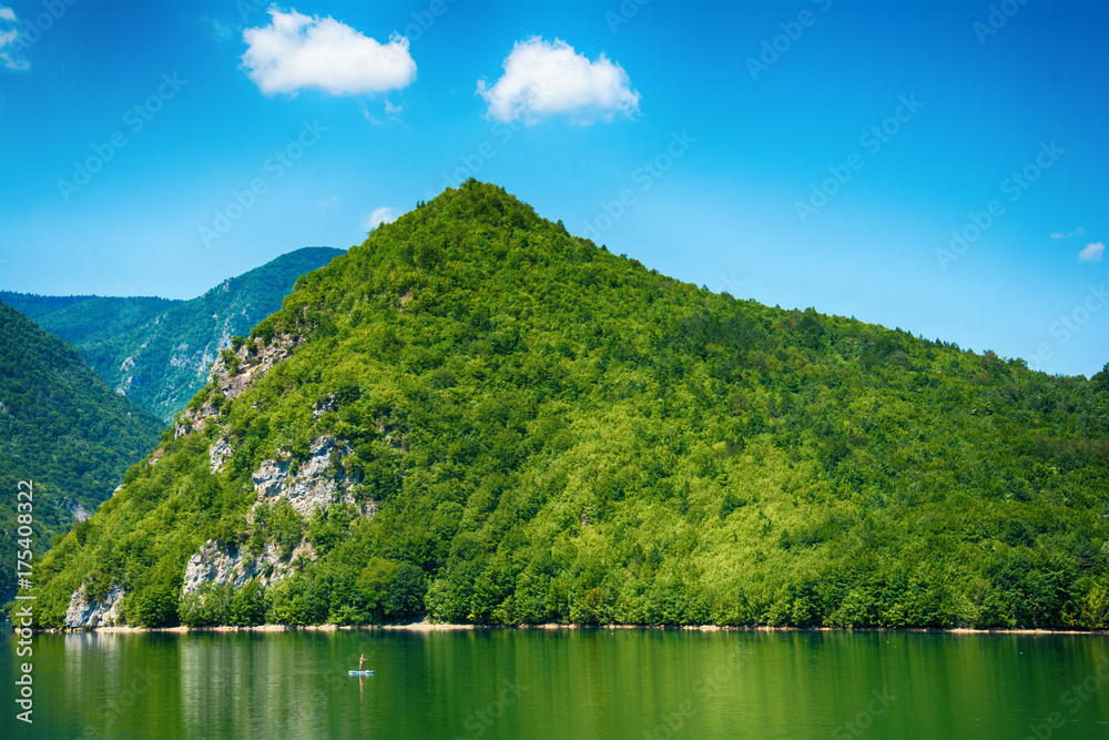 Perucac Lake View In Tara National Park, Serbia