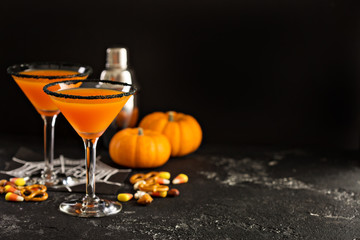 Halloween or fall cocktail pumpkintini