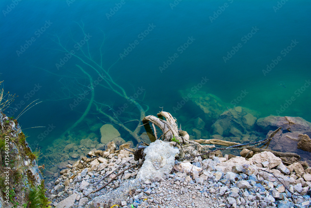 Naklejka premium Perucac Lake View In Tara National Park, Serbia