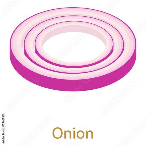 Onion icon  isometric 3d style