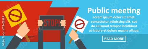 Public meeting banner horizontal concept