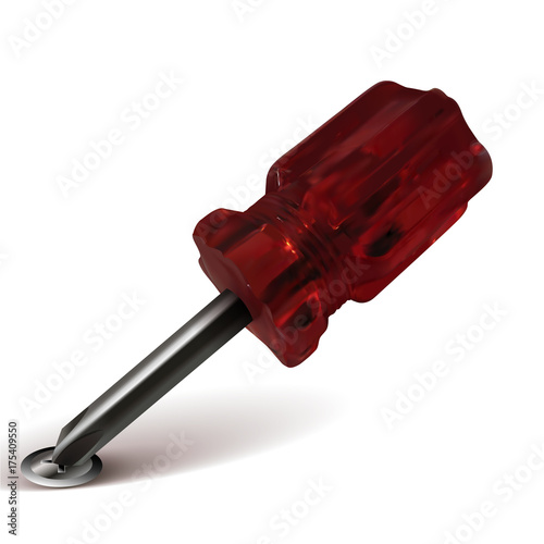 Red plastic Screwdriver