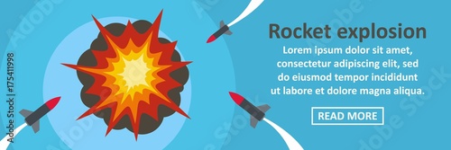 Rocket explosion banner horizontal concept