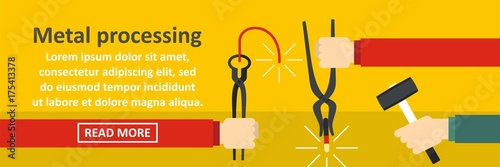 Metal processing banner horizontal concept