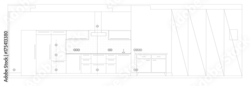 Standard living room furniture symbols set