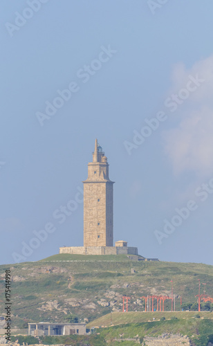 ancient lighthouse on background of ocean © sergiy1607