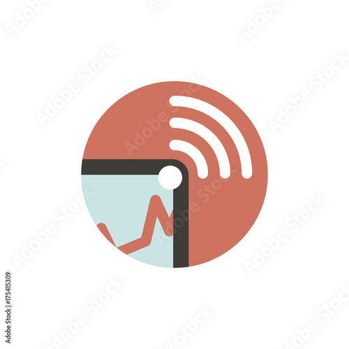 Illustration of sharing data icon