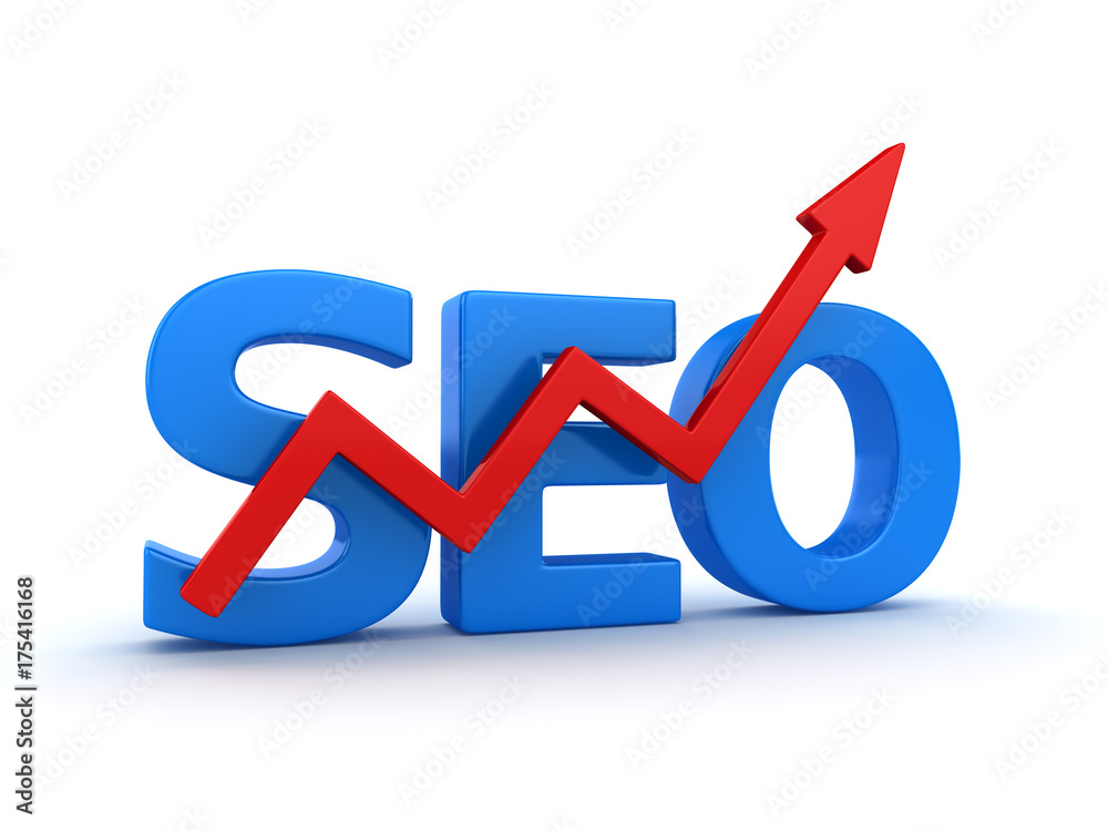 Seo Text with Red Arrow Seo Text with Red Arrow
