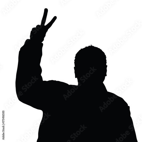 man silhouette peace illustration