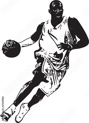 Sketch of basketball player